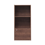 Wood Storage Shelf with Door, Brown