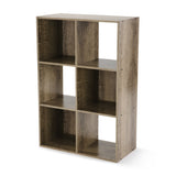 Vicco 6-Cube Storage Organizer, Rustic Brown