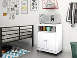 Landry Microwave Cart, White