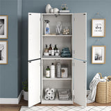 Storage Cabinet, White Stipple