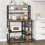 Kitchen Baker Rack with Storage, 5-Tier Microwave