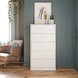 Classic 5 Drawer Dresser, White