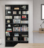 Wood Media Storage Shelf Bookcase,