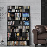 Adjustable Wood Media Storage Shelf Bookcase