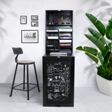 Collapsible Fold Down Desk Table Wall Cabinet