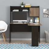 Vicco Desk with Hutch, Espresso/Rustic