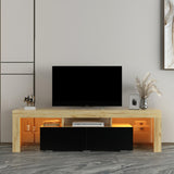 TV Stand, Stylish TV Cabinet with RGB LED Light for 55 Inch TV,