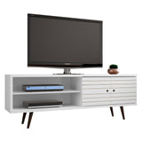 Modern TV Stand with 3 Shelves and 2 Doors