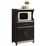 Microwave Kitchen Cart in Chocolate Gray