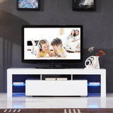 Modern LED TV Unit Cabinet Stand Shelf Table Free Storage Drawer