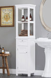 Bathroom Freestanding Storage Cabinet with Two Tier Open Shelves