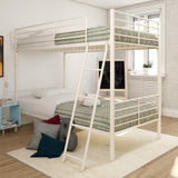 Twin Over Twin Convertible Bunk Bed, White