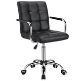 Height Adjustable Office Chair PU Leather Swivel