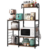 5 Tier Wood Kitchen Stand with Storage Shelf