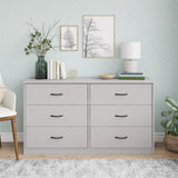 Classic 6 Drawer Dresser, Dove Gray