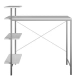 Side Storage Desk - White