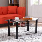 Coffee Table, Black/Clear