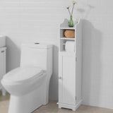 Bathroom Toilet Paper Roll Holder Storage Cabinet