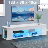 TV Stand TV Cabinet High‑Gloss Front TV Stand Table With 4 LED