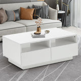 Coffee Table High Gloss With 4 Drawers Living Room Furniture