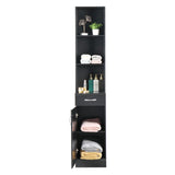 Bathroom Tall Cabinet with 5 Storage Shelves & Drawer