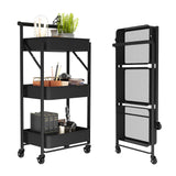 Foldable Organizer Cart with Wheels,