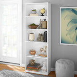 Shelf Bookcase with Adjustable Shelves, White