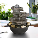 Tabletop Fountain Indoor 4-Tier Cascading