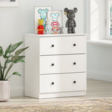 Simple Design 3-Drawer Dresser, Solid White