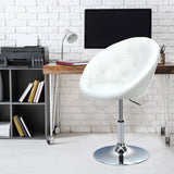 Modern Swivel Round Tufted-White