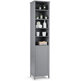 Bathroom Tall Floor Storage Cabinet Shelving