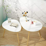 Coffee Tables Set of 2 Drop Shape End Side Tables Sofa Console