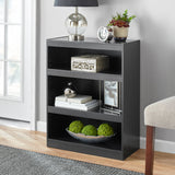 Vicco 3-Shelf Bookcase, True Black Oak