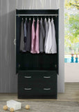 Wardrobe with Two Drawers and Hanging