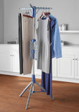 Space-Saving 2-Tier Tripod Hanging Clothes