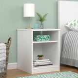 Classic Open Shelf Nightstand, White