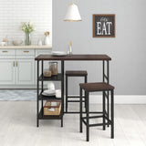 3 Piece Dining Pub Set Counter Height with