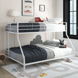 Twin over Full Metal Bunk Bed, Off White