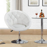 Height Adjustable Modern Round Tufted Back Bar Chair