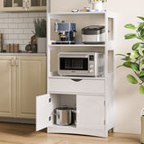 Kitchen Pantry Cabinets Freestanding Kitchen Microwave Storage