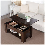 Coffee Table with Lower Shelf Espresso