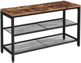 Shoe Bench Rack with 3-Tier Shelves Organizer Bench