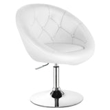 Adjustable Modern Swivel Round Tufted Back