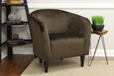 Microfiber Tub Accent Chair, Chocolate Brown