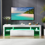 Modern LED TV Stand for 65 Inch TVs with Color Change Lighting,