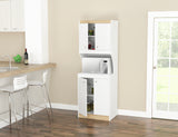 Kitchen Microwave Cabinet, White