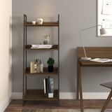 Vicco Material 4-Shelf Bookcase, Walnut