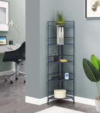 Storage 5 Tier Folding Metal Corner Shelf